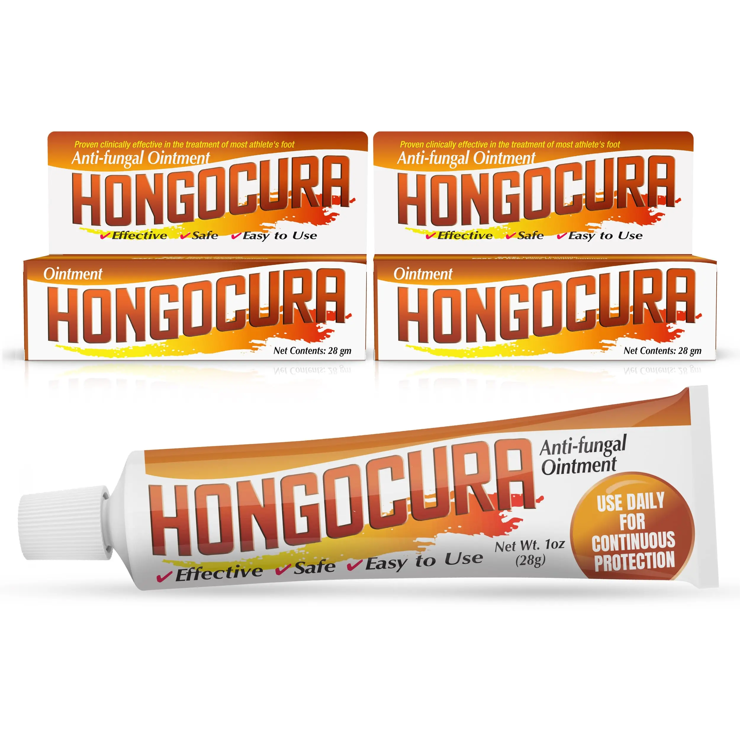 Hongocura Antifungal Cream for Athlete’s Foot and Jock Itch - Fast-Acting Skin Ointment Relieving Itching and Redness, 20 gm, 2-Pack, Relieves Itch