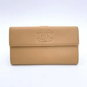 Pre-owned CHANEL Beige/Tan Long Wallet