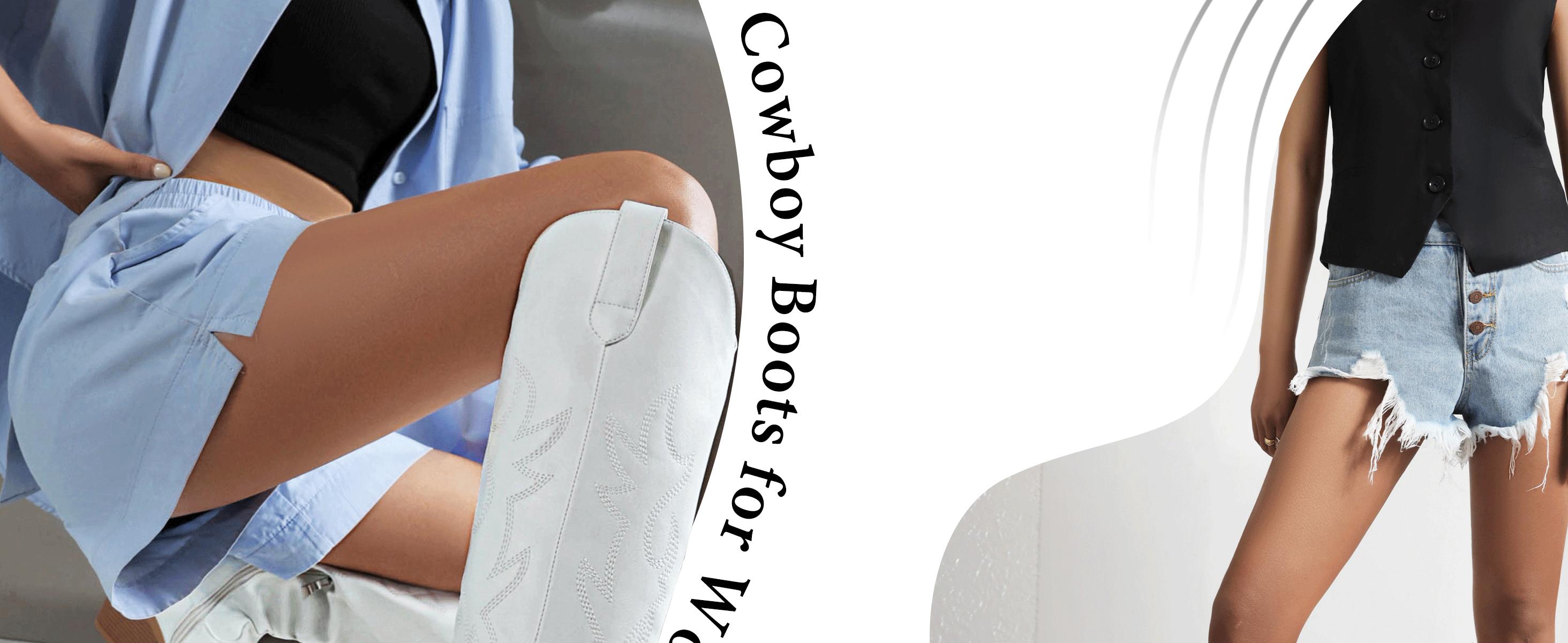 Reitoye Cowboy Boots for Women Embroidery Western Cowgirl Knee High Chunky Heel Boots with Pull-Up Tabs Reitoye Cowboy Boots for Women Embroidery Western Cowgirl Knee High Chunky Heel Boots with Pull-Up Tabs