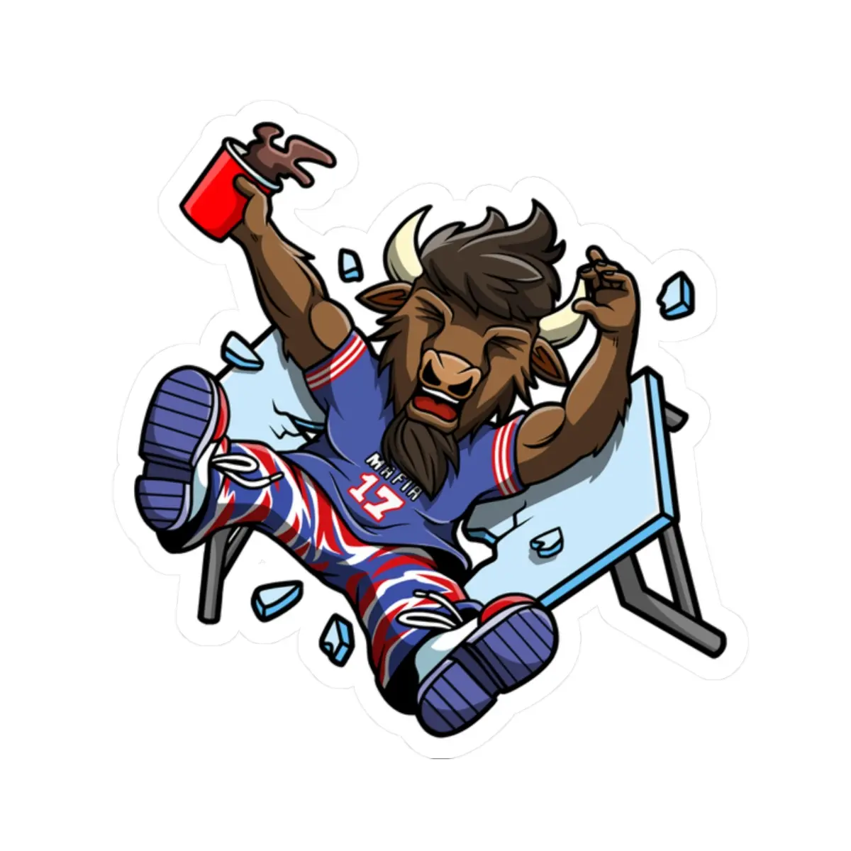 Ruckus Buffalo Table Slam Fan Stickers