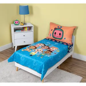 CoComelon Kids' 4 pc Toddler Bed Set