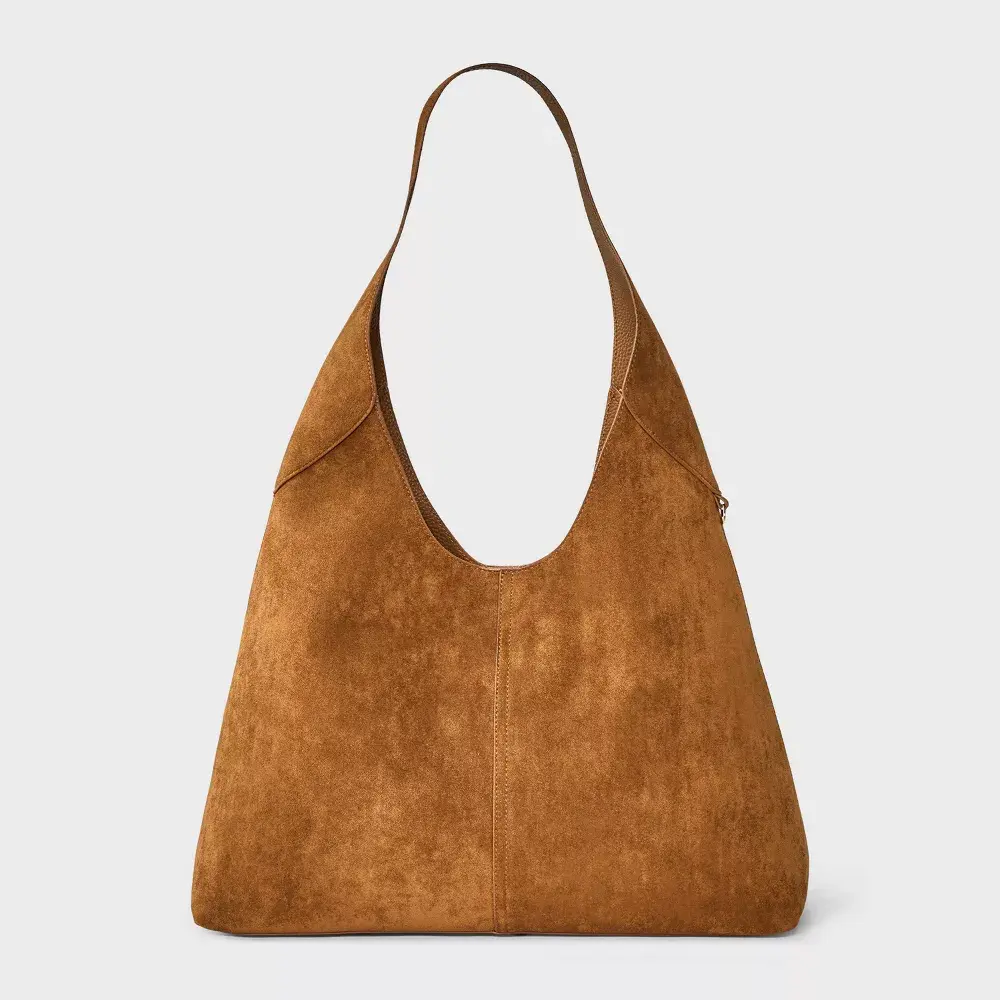 Women's Oversized Slouchy Shoulder Bag - Universal Thread Brown, Fashion Purses, Casual, Magnetic, Polyester, Cute