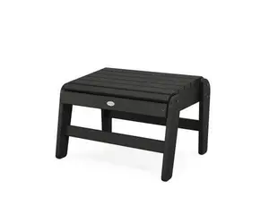 POLYWOOD Grand Upright Adirondack Ottoman in Black