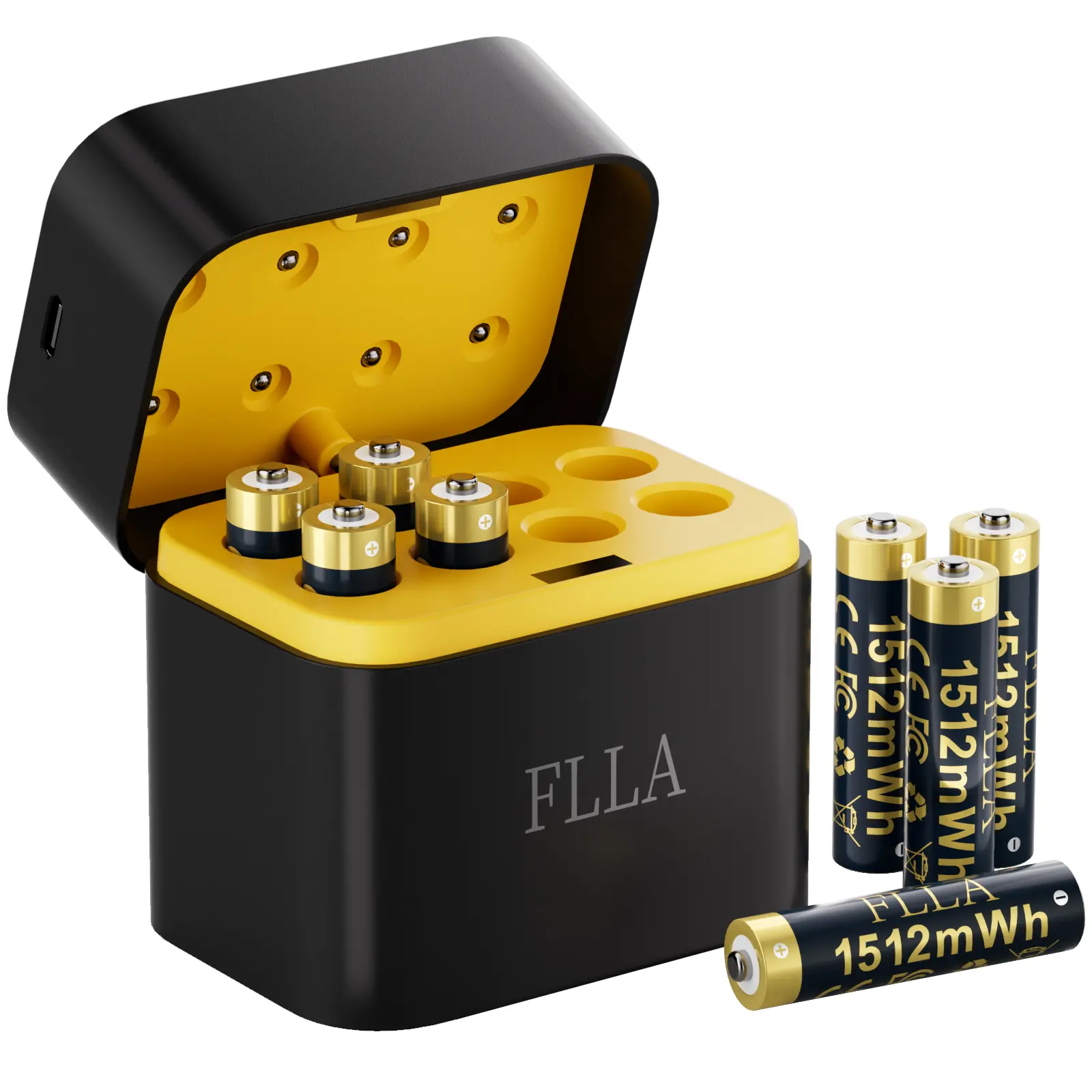 1512mWh 1.5V Rechargeable AAA Lithium-ion 8PCS Batteries + Fast Charging Dock