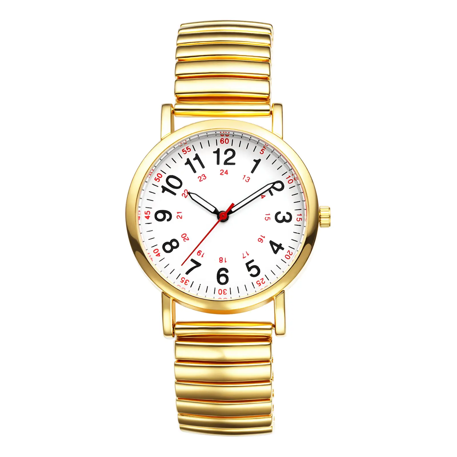 OIDEA Women's Business Casual Quartz Analog Watch - Lightweight Elastic Stainless Steel Expansion Strap, Large Easy-to-Read Dial, Elastic Bands, Adjustable Strap Wrist Watches for Nurses in Business Meetings & Casual Wear, Colleagues