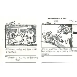 Chip n Dale Rescue Rangers Original Production Animation Storyboard Walt Disney FIRST EPISODE 1988 A167