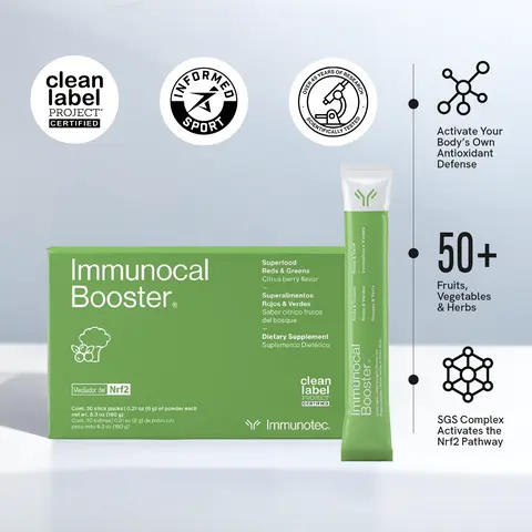 Immunocal Booster Nrf2 Activator Natural Dietary Supplement - 50+ Organic Blend, Sulforaphane, Selenium, Healthy Gut Probiotics, Boost Immunity, Activates Nrf2 Pathway, Daily Supplemental Nutrition Support, Aids Daily Detox Support (30 Servings) Edible Fi