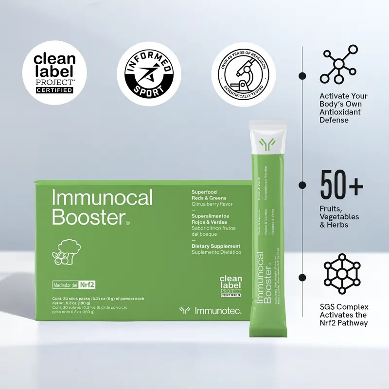 Immunocal Booster Nrf2 Activator Natural Dietary Supplement - 50+ Organic Blend, Sulforaphane, Selenium, Healthy Gut Probiotics, Boost Immunity, Activates Nrf2 Pathway, Daily Supplemental Nutrition Support, Aids Daily Detox Support (30 Servings) Edible Fi