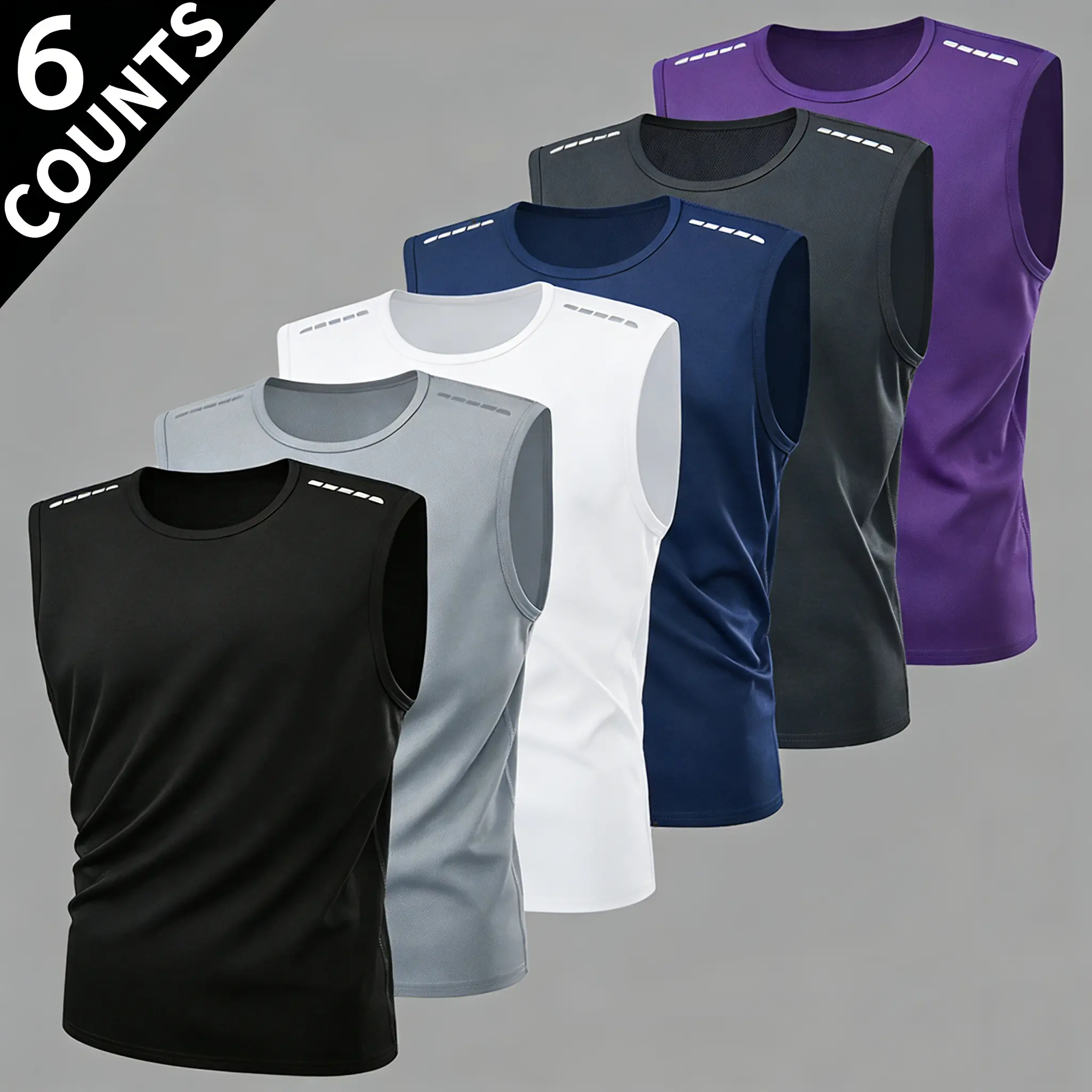 Black + Light Gray + White + Dark Blue + Dark Gray