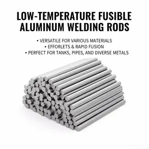 Low-Temperature, Easily Fusible Aluminum Welding Rods, Suitable for Water Tanks and Pipes. Multi-Functional, Fast-Melting Flux-Cored Rods, Suitable for Stainless Steel, Copper, Iron, and Aluminum, Effectively Repairing and Filling Welds