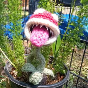 Crochet Super Mario Piranha Plant Decor