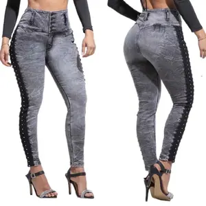 W90-733 Buttlifting Colombian Jeans Top Quality   Skinny