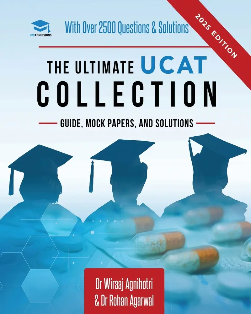 USED Book - The Ultimate UCAT Collection: New Edition with over 2500 questions and solutions. UCAT Guide, Mock Papers, And Solutions. Free UCAT crash course! by Agarwal, Rohan (Paperback) - english