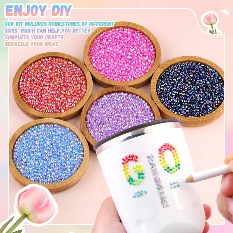 32000PCS DIY Diamond Bedazzling Kit with 3mm Mixed Resin Rhinestones , Perfect for DIY Crafts, Clothing, Nail Art Supplies bedazzled bedazzling kit-Graduation gifts-summervibes