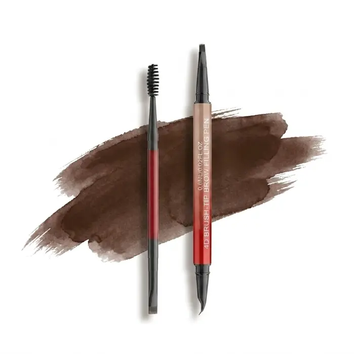4D Microblade-Effect Brow Pen Kit | Waterproof Hair-Like Strokes & Dual Brush