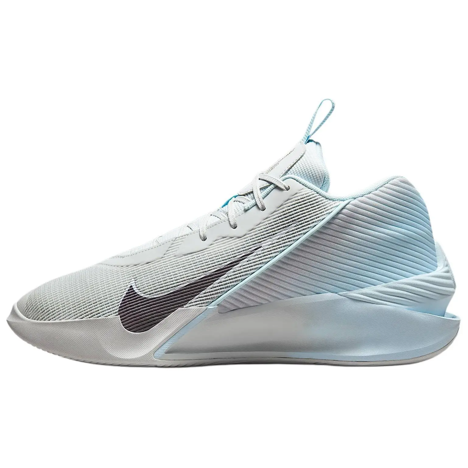 Nike Slip Resistant Abrasion Low Top Basketball Shoes Men's White Blue Durable Non-slip HF1804-002