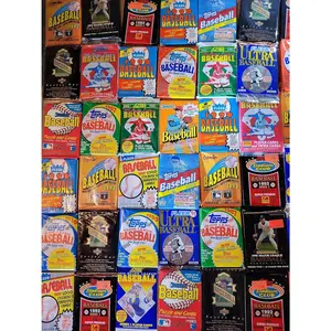 Unopened Old Baseball Cards Packs For Wax Box Huge Vintage 100 Card Lot