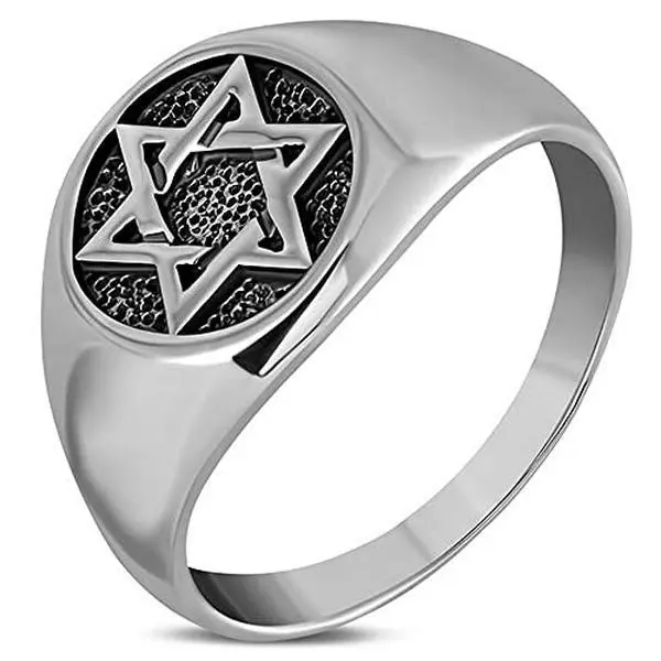 Men's 925 Sterling Silver Star of David Ring - Crafted Classic Multi-Size Accessory, Meaningful Design, No Minimal Maintenance, Gift-Ready for Adults, Daily Wear Symbolic Jewelry
