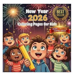 Happy New Year 2026 Coloring Pages for Kids: A Festive Collection of 30 Coloring Pages | Fun New Year's Activity Book for Kids, Toddlers, and Preschoolers