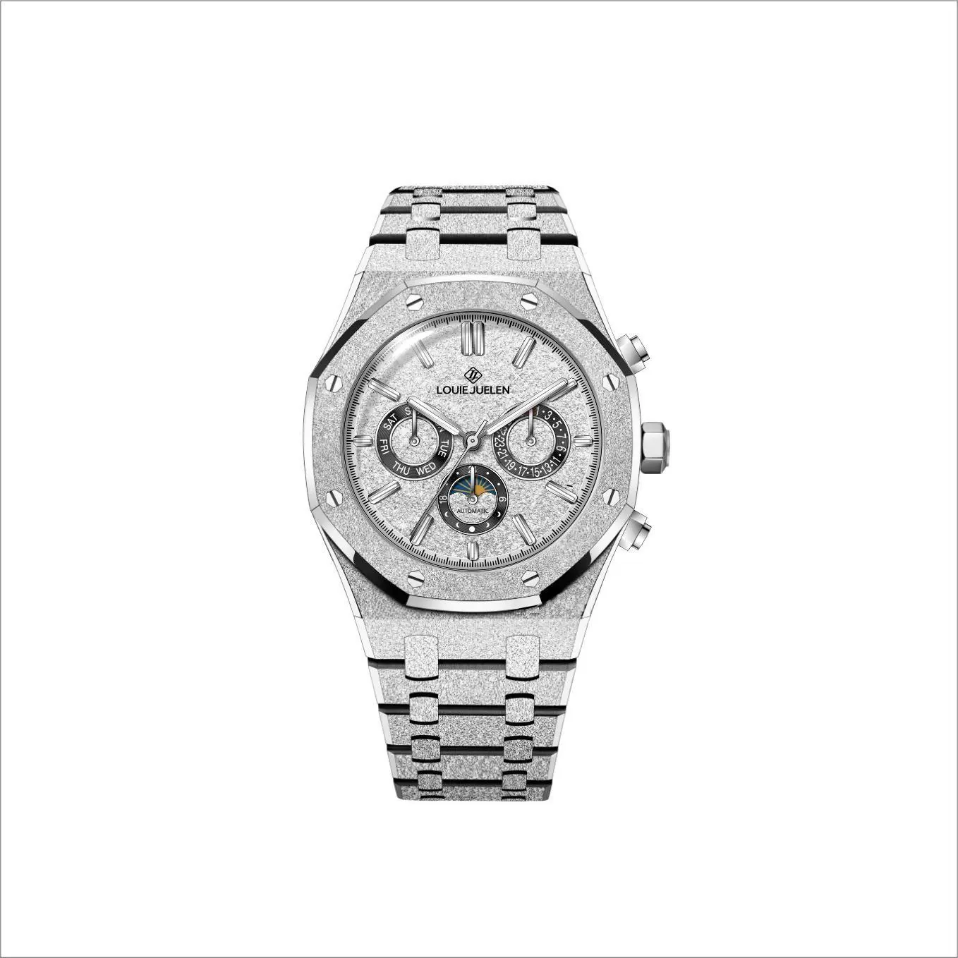 LOUIE JUELEN Silver Horizon Chronometry Series watch