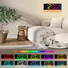 16.5in Gaming Metal & Plastic Multifunctional Digital LED Display Wall Clock - RGB Color Changing Lights, 11 Scene Modes Remote Control, Dual Alarms, Auto DST, Temp Alarm, Home Decor Birthday Gift for Classrooms