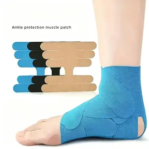 10 Pcs Pre-Cut Kinesiology Sports Tape, Universal Elastic Muscle Tape for Ankle Support & Protection, Great for Basketball, Soccer, Skateboarding & All Sports