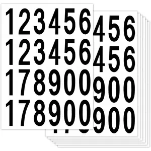 Mailbox Numbers Stickers, 15 Sheets 360 count Black Number Sticker, Self Adhesive  Mail Box Address Numbers Label  for Mailbox House Door Signs Boxes Trash Cans Classroom Organizers 2 In