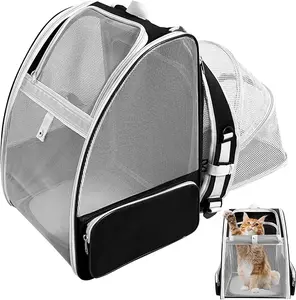 Upgraded Expandable Foldable Pet Carrier Backpack - 3-Sided Breathable, Portable Handheld & Shoulder Design, Cat Travel Bag, Holiday & Party Gift