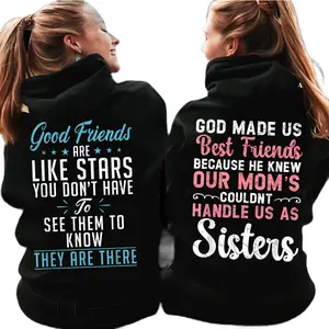 Good Friends Are Like Stars Hoodie, Cute Best Friend Forever Pullover, BFF Squad Friendship Gift for Women and Men, Perfect for Fall and Winter, Birthday or Christmas Gift, Made in USA