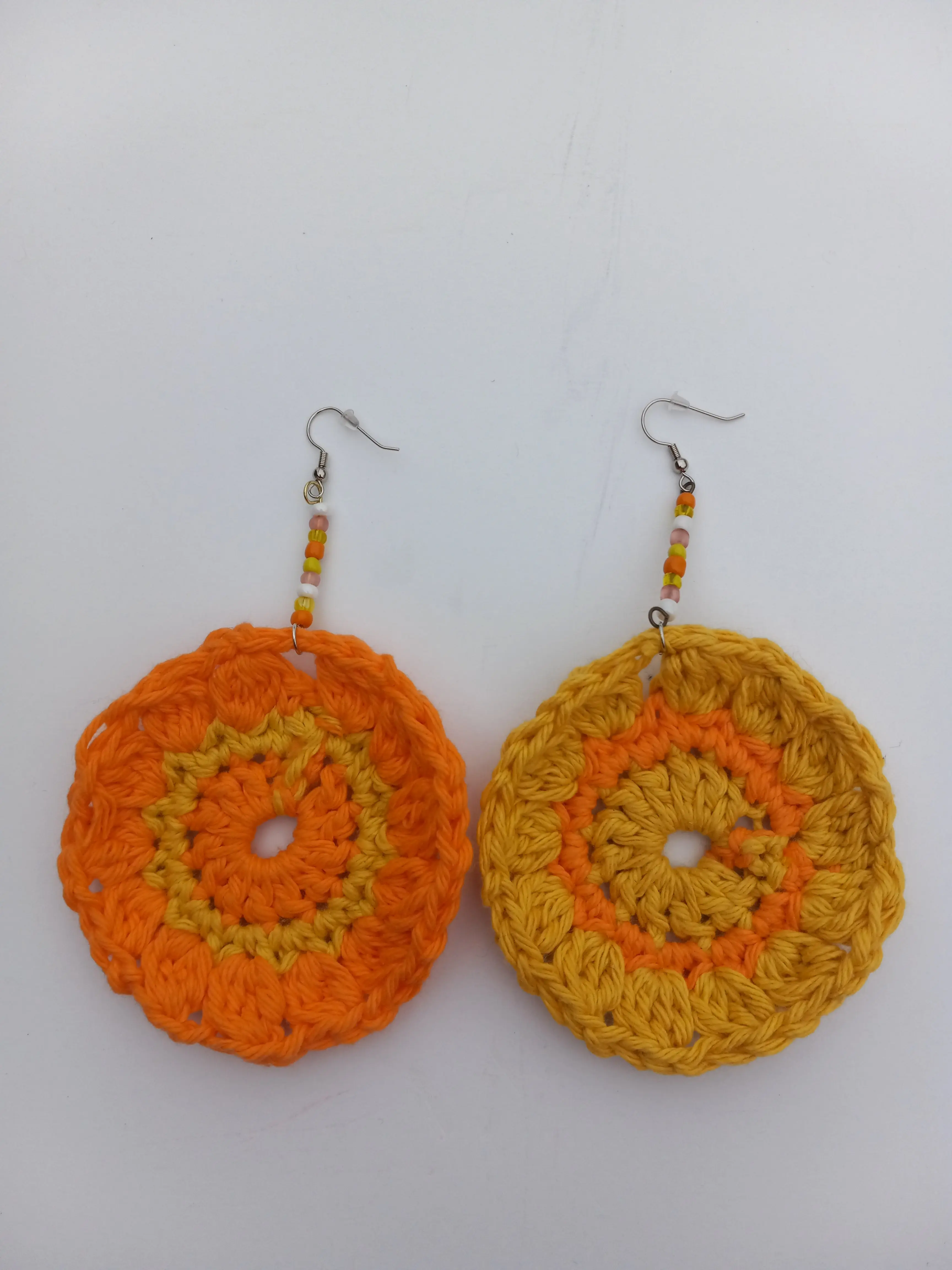 Orange Crush Crochet Earrings