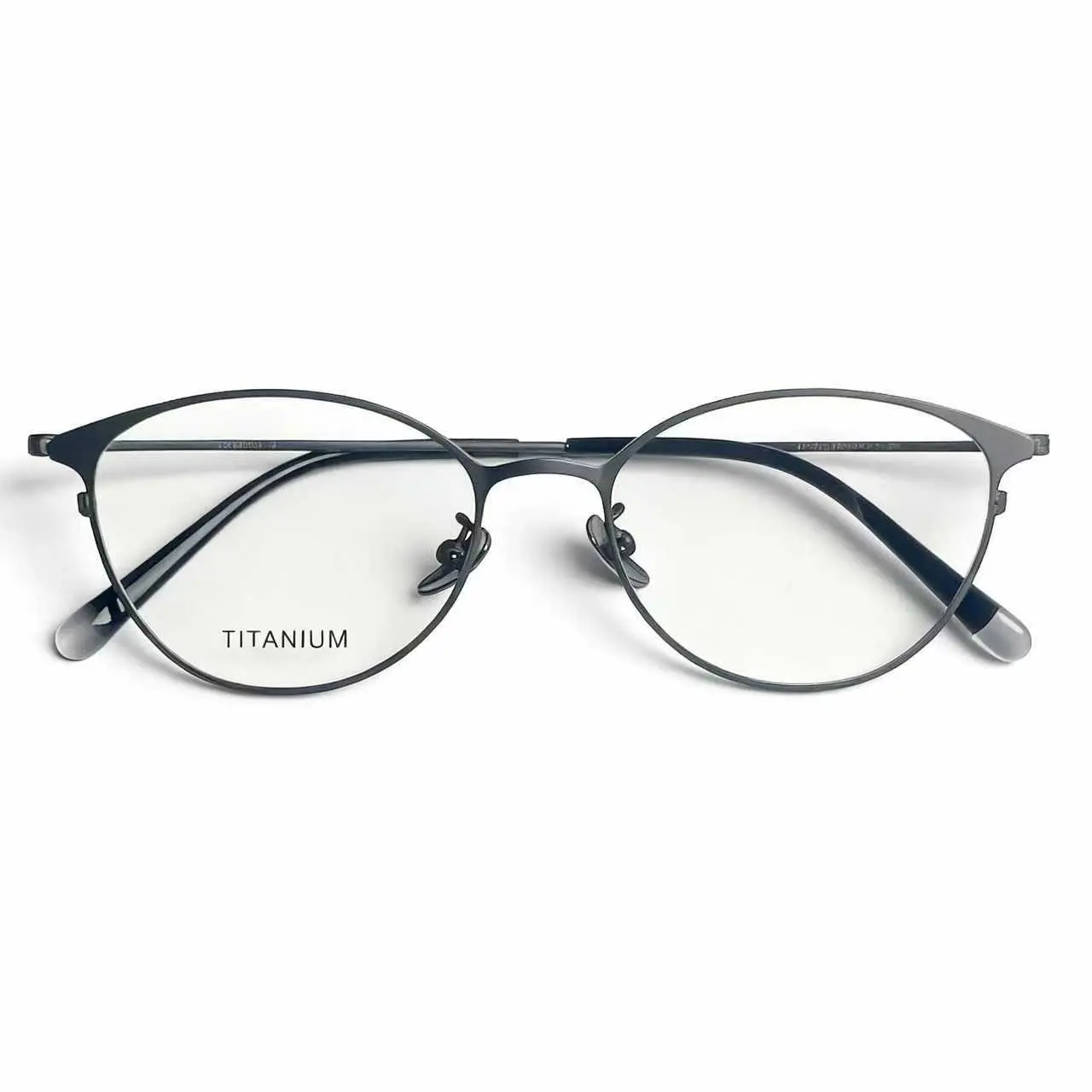 FIANPOR Pure Titanium Thin Frame Glasses Comfortable Super Light Round Lens Eyewear for Daily Wear