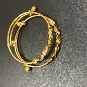 Adjustable gold toned Panchadhatu Bangles, Women's Fashion Jewelry Gold Bracelets