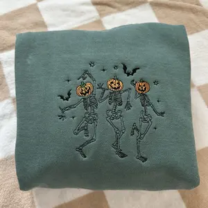 Pumpkin Head Skeletons Crewneck