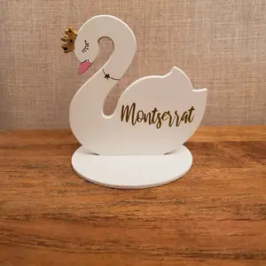 Princess Swan Centerpiece topper for Swan Cake topper, Floral Design, Ideal for Girls' Nursery Room and Baby Shower Decoration