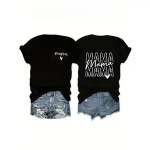 Mama Graphic Tee, Women's Fashion Casual Outfit, Cotton Oversized Comfort Top, Perfect Mother's Day Gift for Her, Mom, Family & Friends