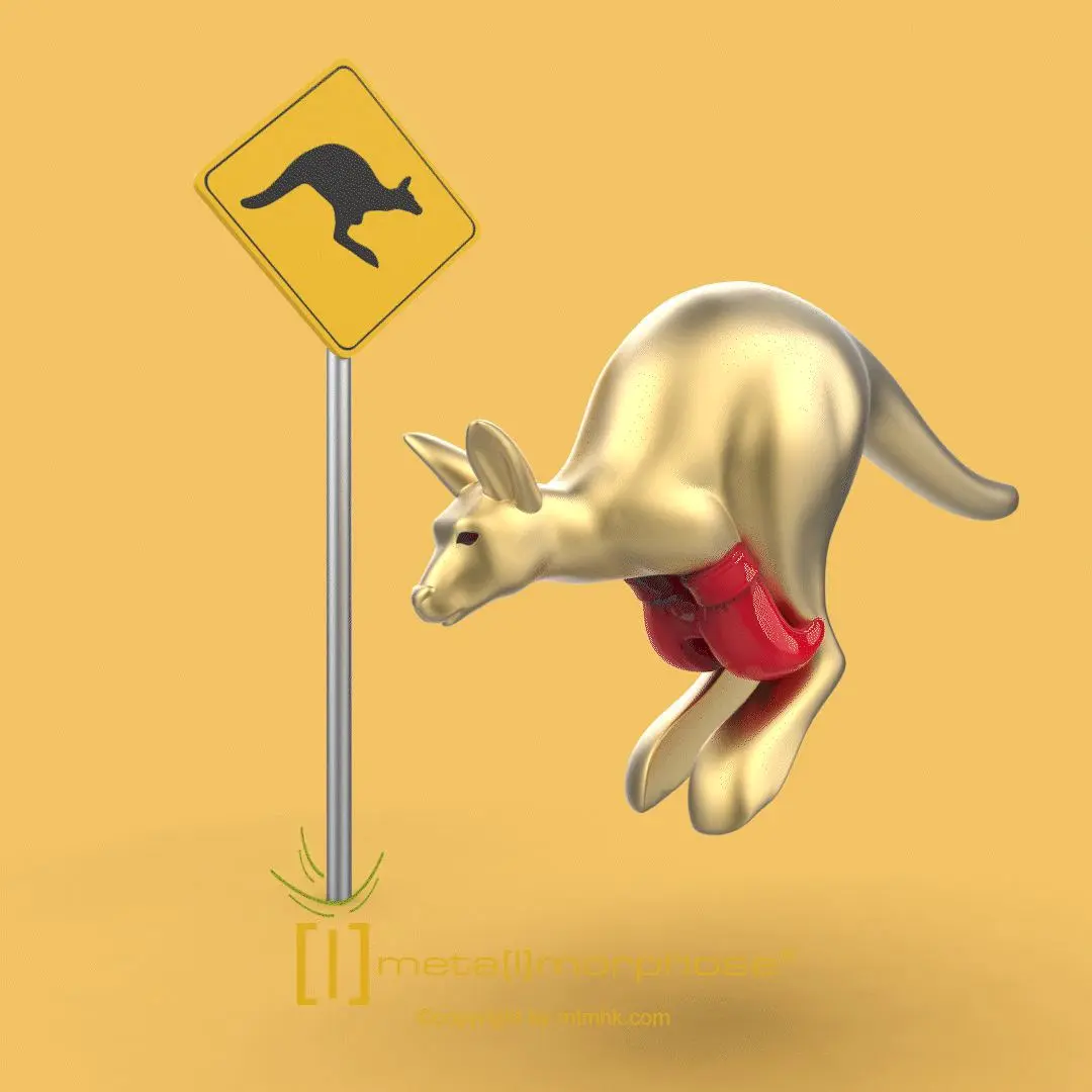 Metalmorphose 3D KANGAROO KEYRING