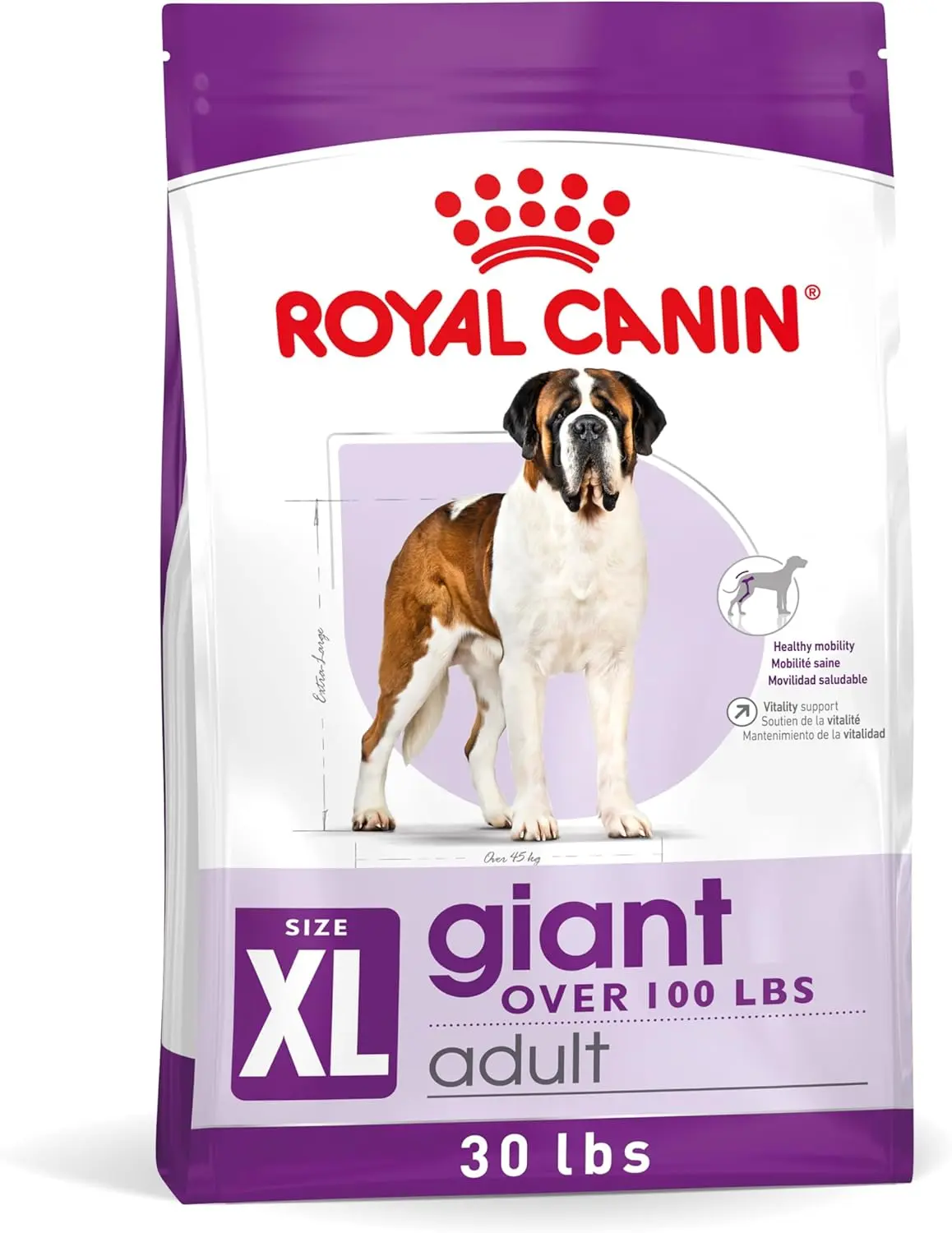 Royal Canin Size Health Nutrition Giant Adult Dry Dog Food, 30 lb Bag