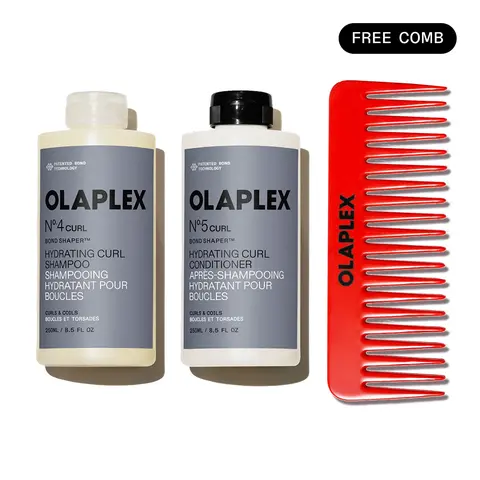 OLAPLEX Curl Hydrate + Define Set - Nº.4CURL Shampoo + Nº.5CURL Conditioner for Curls, Coils & Waves