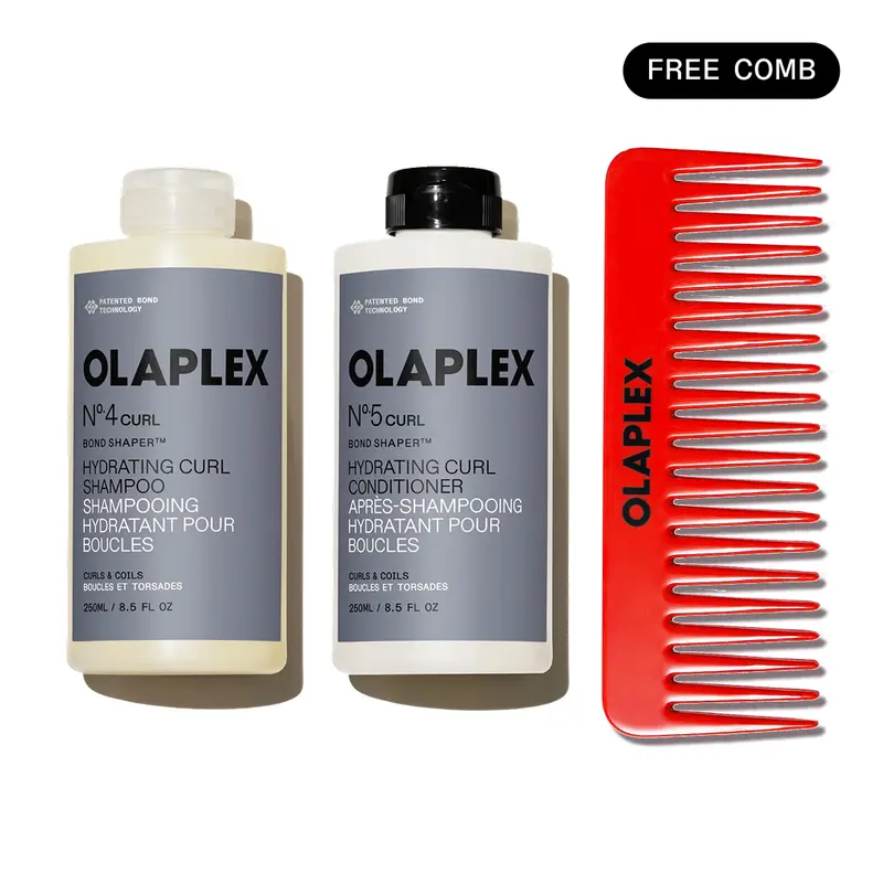 OLAPLEX Curl Hydrate + Define Set - Nº.4CURL Shampoo + Nº.5CURL Conditioner for Curls, Coils & Waves