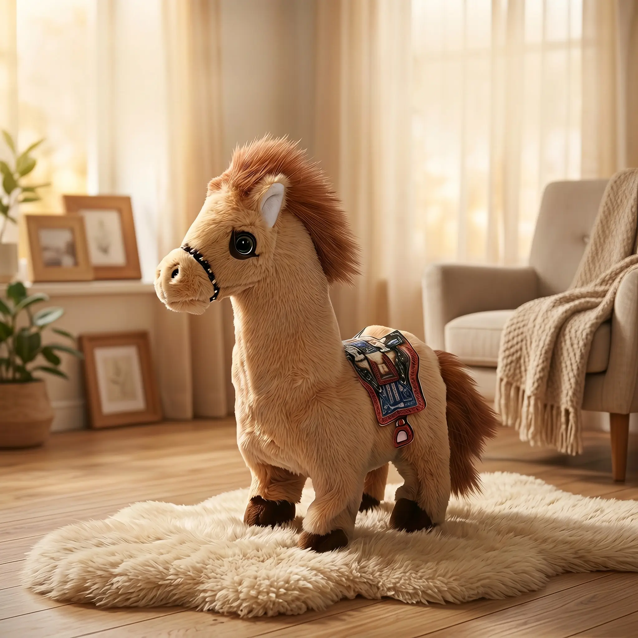 Summer Vibe Electric Plush Cute Pony, Realistic Sound Electronic Pet Toy