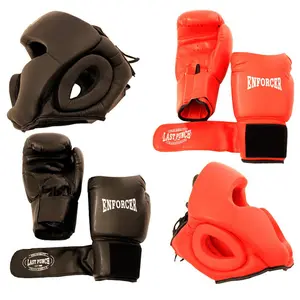 Last Punch Pro Boxing Set 2 Pairs High Quality Gloves & Pro Head Gears Training Set