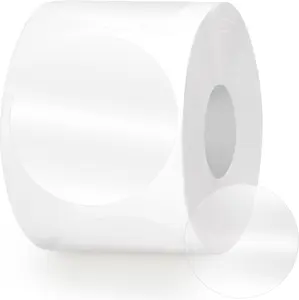 500 count 2 inch Round Clear Transparent  Stickers, Self-Adhesive Seals Stickers for Package, Envelope,  Box, Mail, Circle Label (2 inch-500)