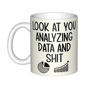 Funny Mug for Data Analysts - Look At You Analyzing Data - 11 Oz Ceramic Coffee Cups For Statistics Statistician - Birthday, Graduation gift for Data Scientist, Business Analysts, BI Director