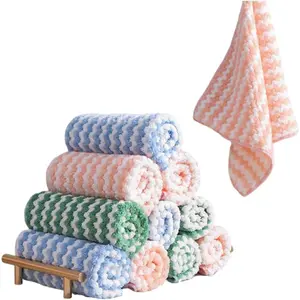 12 Pack Kitchen Microfiber Cleaning Towels| Streak Free & Super Absorbent for Dishes & Glass| Lint Free Reusable Dish Cloths| Fast Drying, Washable Rags for Shine