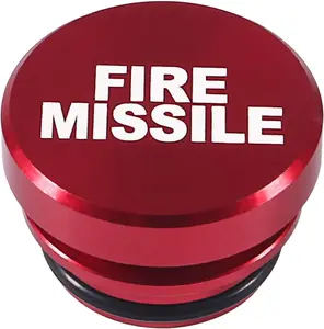 Billet Aluminum Car Cigarette Lighter Plug Replacement, FIRE MISSILE Button Universal Ph Button Fits Most Automotive Vehicles (Red)