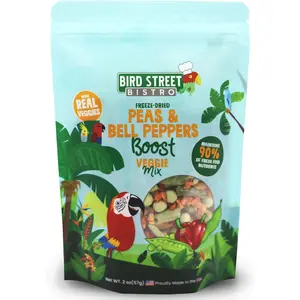 Bird Treats - Parrot & Cockatiel Treats - Parakeet & Conure Food - Sun Conure & Cockatiel Bird Food - Peas & Bell Peppers