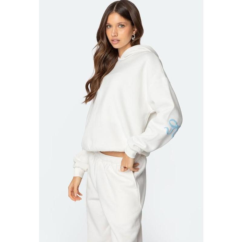 EDIKTED Bonney Bow Detail Hoodie