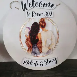 Personalized Dorm Room Roommate Sign, Door Room Decor, Gift for Roomie, Dorm Door Sign, College Dorm Decor