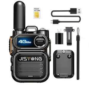 JISTONG G388 4G Global Public Network Walkie-Talkie: Ultra-Long 5,000km Range, Ideal for Outdoor Camping, 4000mAh Long-Lasting Battery, Crystal-Clear Audio Quality—Includes a Free 1-Year SIM Card 2-way radio
