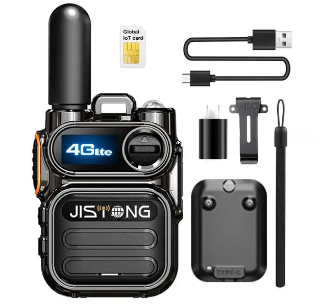 JISTONG G388 4G Global Public Network Walkie-Talkie - 5000km Ultra-Long Range, 4000mAh Lithium Ion Battery, Crystal-Clear Audio, Free 1-Year Cells SIM Card, Not Water Resistant, Ideal for Camping,Hiking,Outdoor Enthusiasts, 2-Way Radio